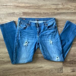 Kut from the Kloth Blue Distressed Jeans sz 12